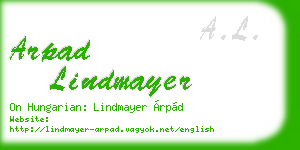 arpad lindmayer business card