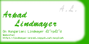 arpad lindmayer business card